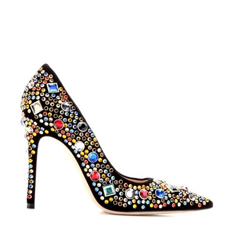 miu miu embellished suede pumps|miu mi u shoes.